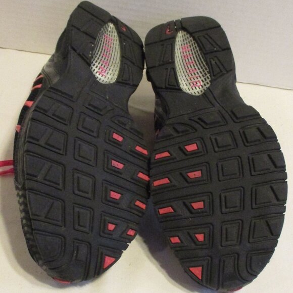 Nike Air Woman Size 9.5 Black Pink Lace Up Running Shoes - Picture 11 of 12